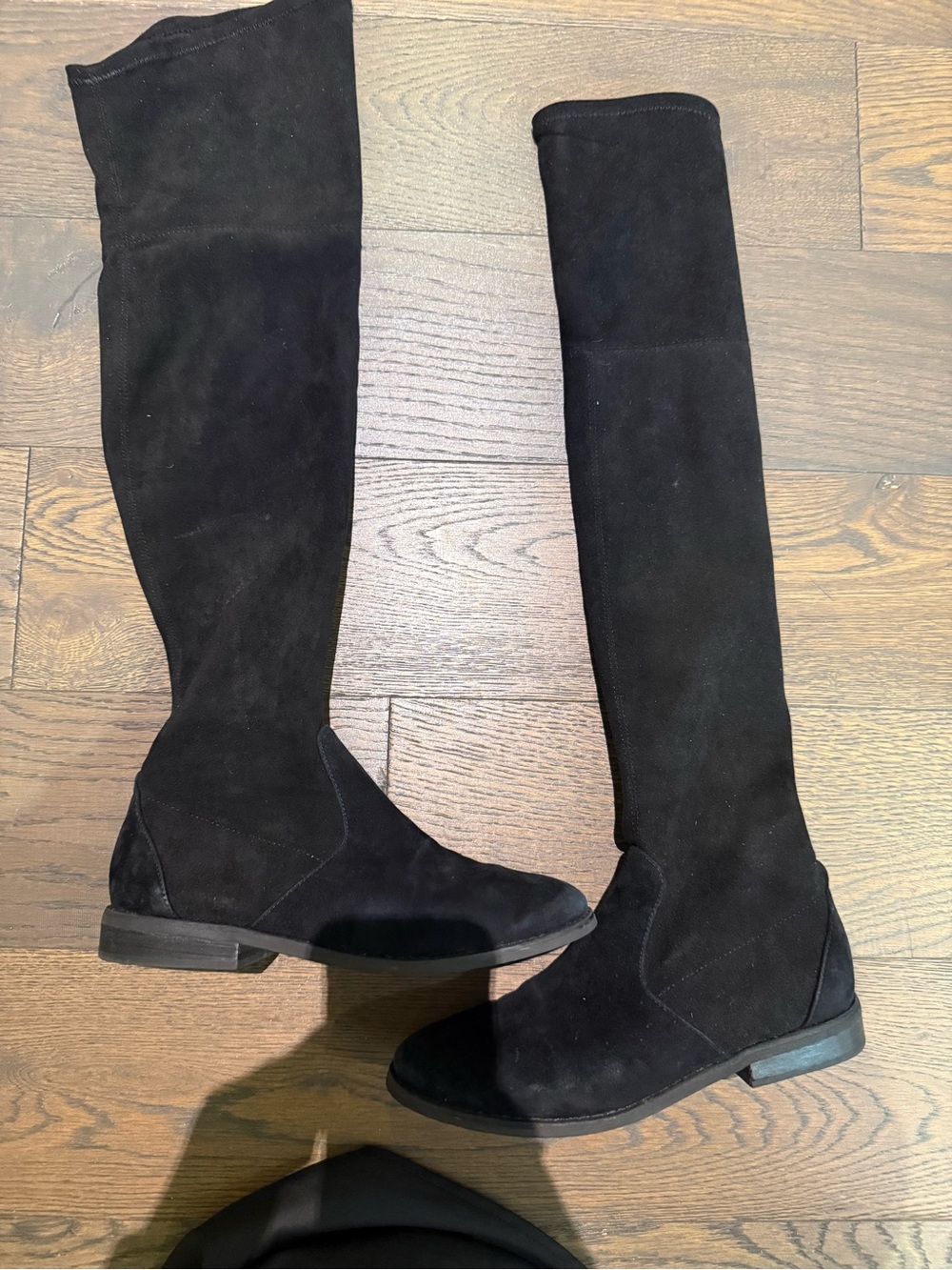 gentle souls Black Suede Over-the-Knee Boots